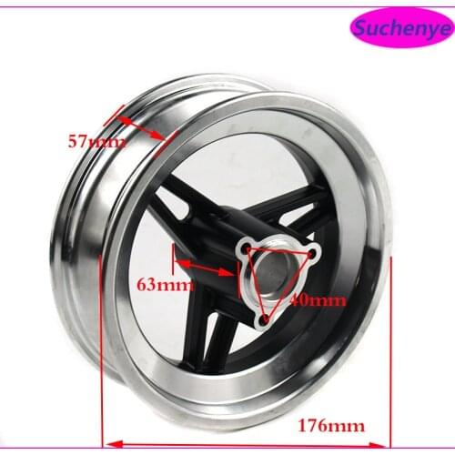 6.5 Inch Rim 10x2.70-6.5 Vacuum Tire Aluminum Alloy Wheel Hub for Electric Scooter 10 Inch Rim 70/65-6.5 Wheel Hub