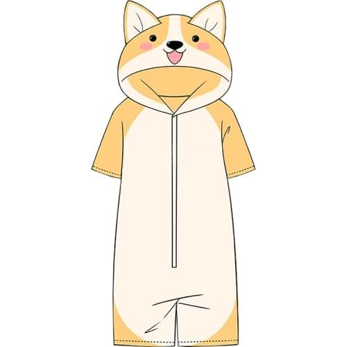 Shiba Inu Cosplay Kostuum Kawaii Doge Grappige Hoodie Jumpsuit Vrouwen Unisex Jongen Meisjes Nachtkleding Homewear Anime Hoodies