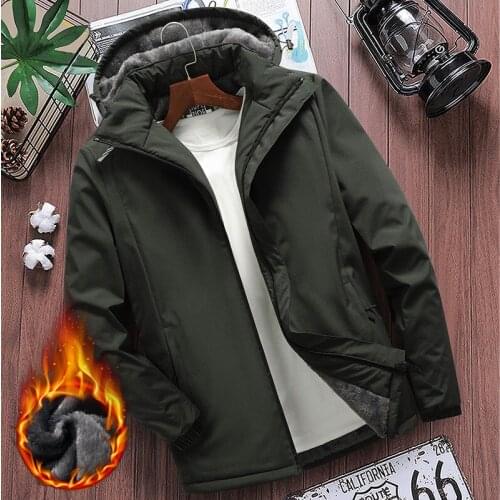 2021 Plus Size 5XL Winter Jackets Parka Men Warm Windproof Coats Fleece Zipper Male Hooded Jackets Mens OverCoat Warm Clothes