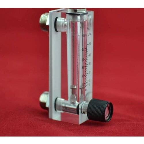 LZM-6T 20-200mL/min panel type acrylic flowmeter(flow meter) with adjust valve bass fitting Female G1/4" Male M18*1.5