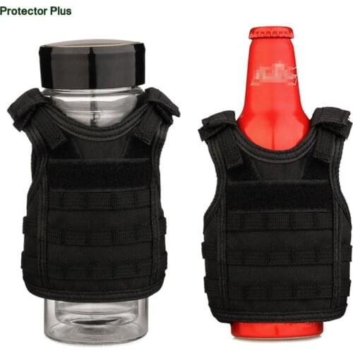 Mini Molle Tactical Vest Protector Plus Drink Beer Bottle Cover Small Vest Hunting Drink Bar Party Camping Christmas Decoration