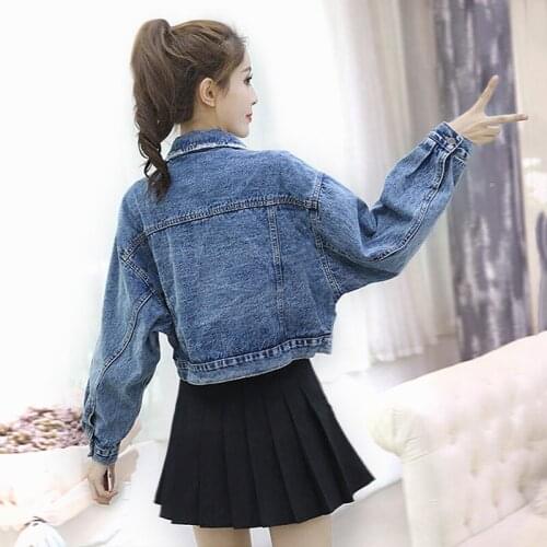 Fashion Denim Jacket Womens Korean Version Loose 2021 Spring And Autumn New High Waisted Jeans