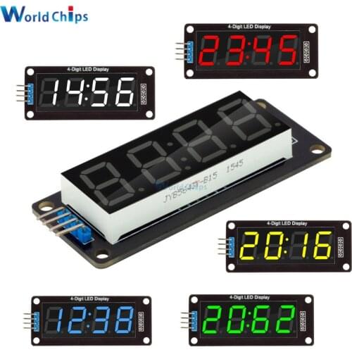TM1637 Clock Double Dots Module 4-Digit LED 0.56" 0.56 Inch 7 Segments Display Tube 5 Colors LED Display Module For Arduino New