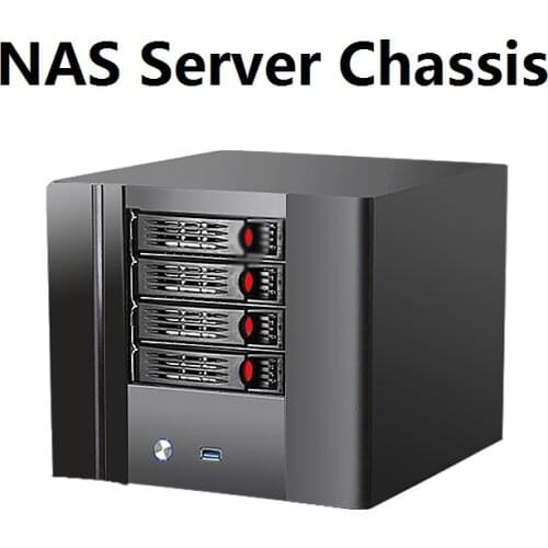 NAS computer case household mini server hot pluggabel Chassis Support 1U power supply