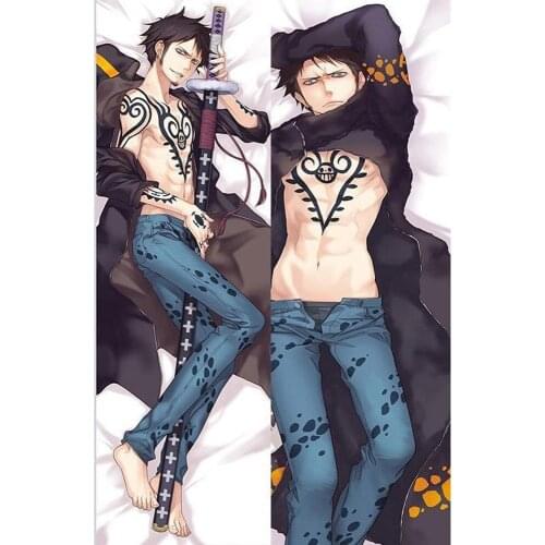 Characters Japanese BL Male Anime One Piece Trafalgar Law Throw Otaku Dakimakura Gift Bedding Hugging Body Pillow Case 150x50 CM
