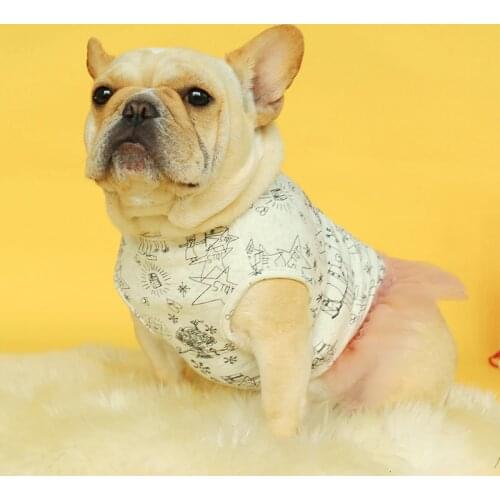 French Bulldog Dress Summer Pug Dog Clothes Welsh Corgi Schnauzer Dog Clothing Princess Skirt Tutu Pet Apparel Outfit