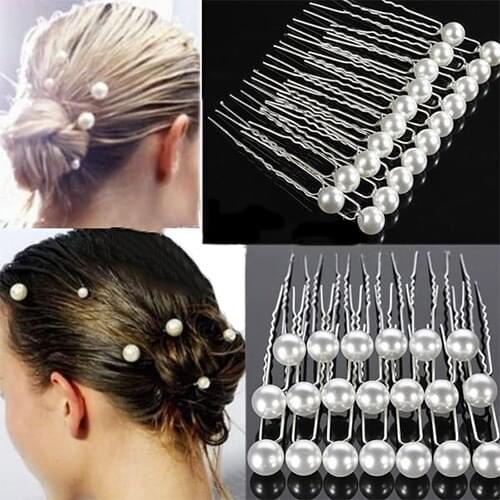Sanwood White Hairpins