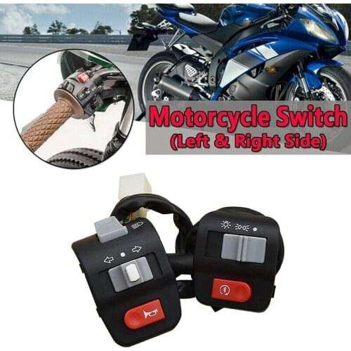 Motorcycle 7/8'' Handlebar Horn Turn Signal Fog Light Control Start Off Switch