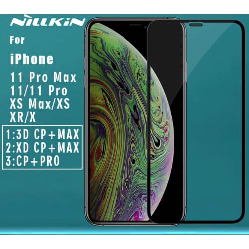 Nillkin for iPhone 11 11 Pro 11 Pro Max XS Max XR XS Glass 3D CP+ Max XD CP+ Max CP+ PRO Full Cover Tempered Glass Film