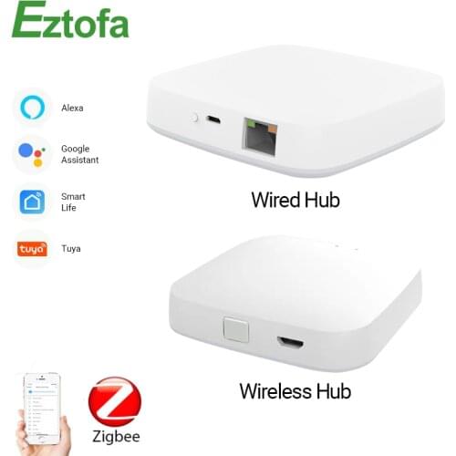 Tuya ZigBee Smart Gateway Hub Smart Home Bridge Smart Life APP Wireless Remote Controller Works With Alexa Google Home