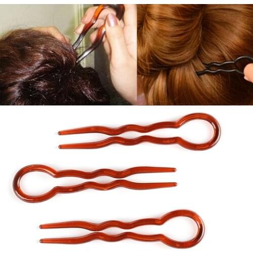 1/3Pcs U Shape Hair Clip Styling Tools Magic Bending Hairwear Convenient Simple Hair Stick Women Hairpin Hair Accessories 2021