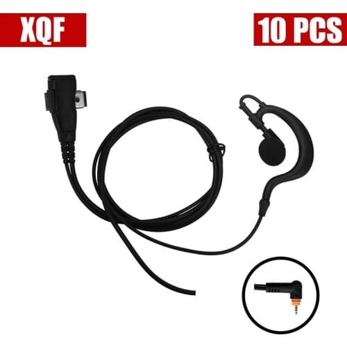 XQF 10PCS Ear Hook Earpiece Earphone Headset PTT for Motorola SL7550 SL4000 SL1K MotoTRBO Two Way Radio