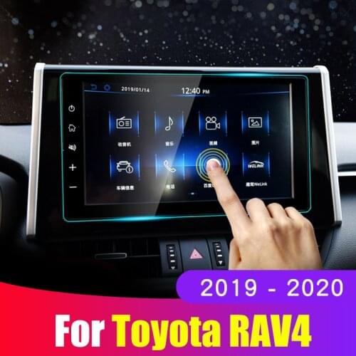Car Screen Protector Film For Toyota RAV4 2019 2020 Accessories Tempered Glass Car Navigation Screen Protective Film Sticker