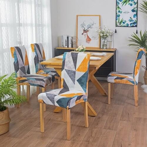 Jacquard Chair Cover Stretch Seat Covers Dining Room Removable Washable Seat Cover Universal Elastic Spandex Slipcovers