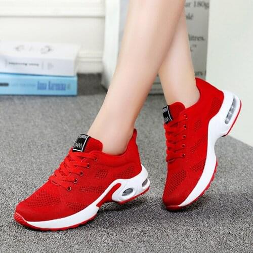 New Women Sneakers Running Shoes Fashion Trend Outdoor Sports Shoes Breathable Mesh Comfort Jogging Mesh Shoes Air Cushion Flats