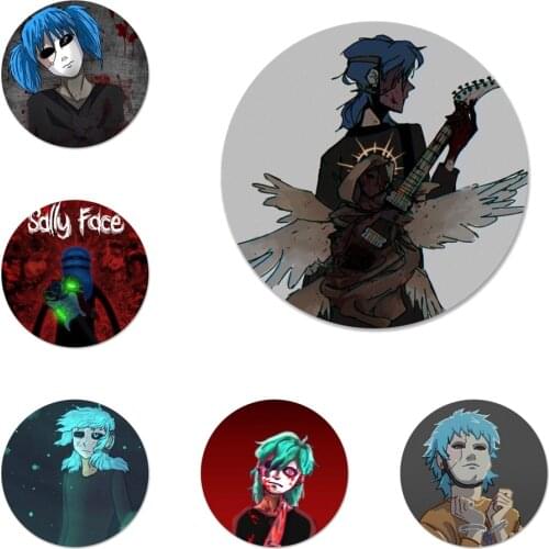 Sally Face Icons Pins Badge Decoration Brooches Metal Badges For Clothes Backpack Decoration 58mm