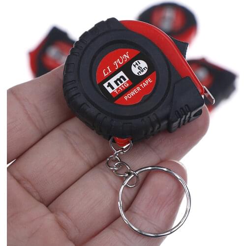 1 PCS Retractable Ruler Tape Measure Key Chain Mini Pocket Size Metric 1m/3.28Ft/39"