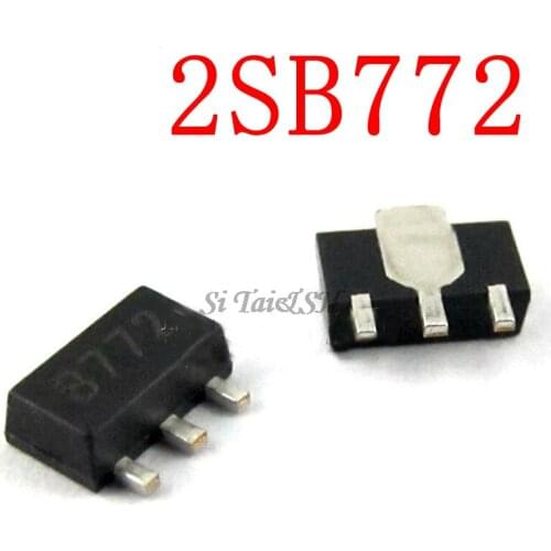 20PCS 2SB772 SOT89 B772 SMD SOT-89 PNP MEDIUM POWER TRANSISTOR new and original
