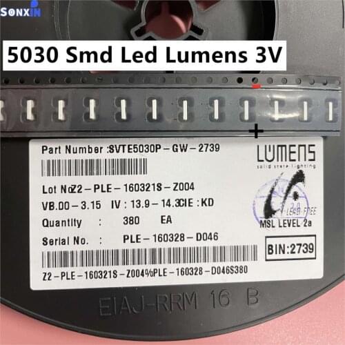 50PCS LED Backlight Edge LED Series 3V 5030 SVTE5030P-GW Cool white TV Application