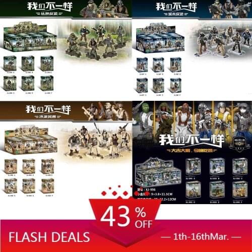 6pcs/lot NEW PUBG FPS steam MILITARY Winner Eat Chicken Game Dinner Soldier Army Model Building Blocks Figures Boys Gifts