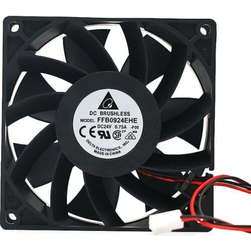 9238 fan For DELTA 9CM 92*92*38MM 9238 24V 0.75A FFB0924EHE 2,3WIRE F00 R00 Cooling fan