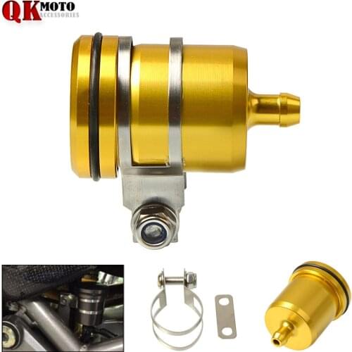 Accessories CNC Aluminum Universal Moto Brake Fluid Reservoir Clutch Fluid Oil Cup Tank For Kawasaki ZZR 400 600 1400 1100 250