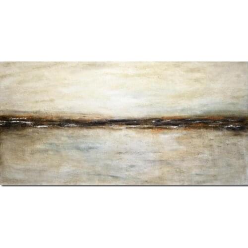 Large Canvas Art Abstract Oil Painting Brown White Handmade Contemporary Artwork For Living Room Bedroom Wall Decor Square