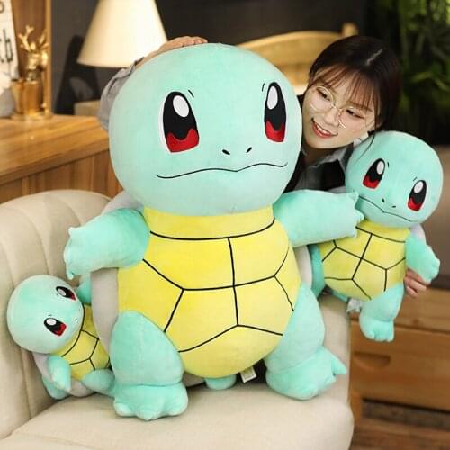 Big Size Squirtle Pikachued Stuffed Toy Plush Doll Charmander Bulbasaur Cute Tortoise Pillow New Years Gift