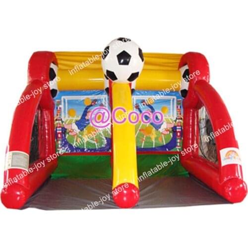 DDU free ship!4*3*3m inflatable football game,2 players soccer dart game,custom inflatated football carnival games