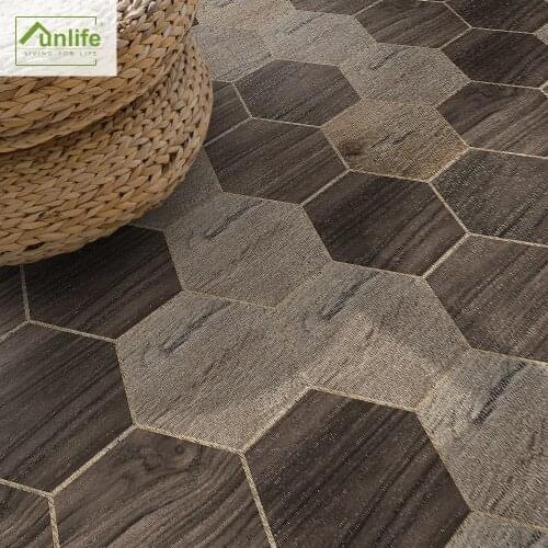 Funlife® Brown Wood Self-Adhesive Backsplash Decorative Easy to Clean Anti-Slip Waterproof DIY Floor Tile Stickers Bathroom