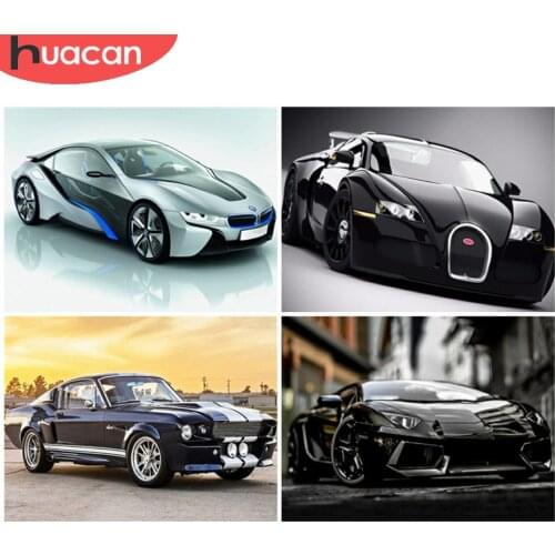 HUACAN Diamond Painting Car 5D Diy Diamond Mosaic Landscape Picture Of Rhinestones Decoration For Home