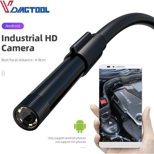 Vdiagtool Endoscope Camera 5.5mm 7mm 8mm IP67 Waterproof 6 LED Borescope Car Inspection Camera For Android Loptop