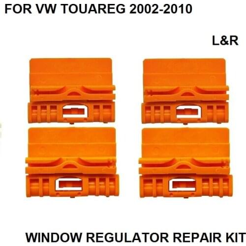 X4 Pieces For Volkswagen For VW Touareg ELECTRIC WINDOW REGULATOR REPAIR KIT / Front - Rear Side New 2002-2010