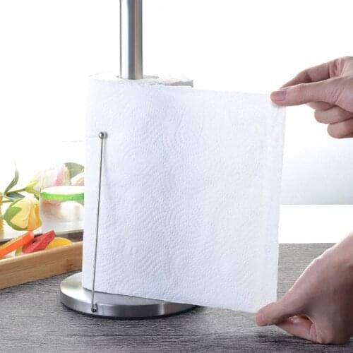 2021 Kitchen Paper Holder Easy to Use Durable Anti-Slip Rotating Towel Holder Stand Roll Dispenser for Washroom Wholesale