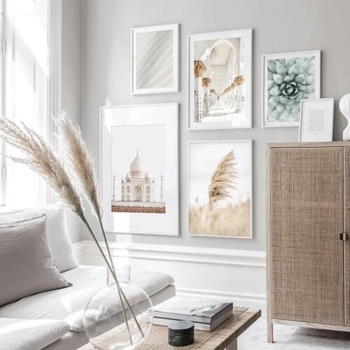 Moroccan arch door bohemia turtle shell mint green canvas pictures wall art posters print picture for living room home decor