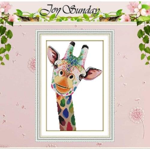 Giraffe patterns counted Cross Stitch 11CT 14CT Cross Stitch Set Wholesale DIY animals Cross-stitch Kit Embroidery Needlework