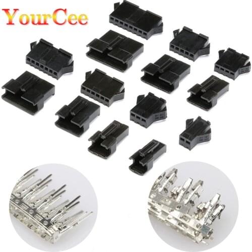 A Set JST SM Connector Plug Pitch 2.54MM Female and Male Housing + Terminals Set SM-2P SM-2R JST SM2.54 2/3/4/5/6/7/8 P Pin