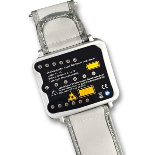 Diode 650nm Laser Therapy Watch LLLT For Rhinitis Diabetes Hypertension Thrombosis Cholesterol Laser Irradiation Instrument