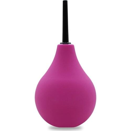 Portable Bidet Enema Rose Red Silicone Anus Cleansing Vaginal Sexual Analdusche Enema Anal Bidet Ducha Anal Shower Head