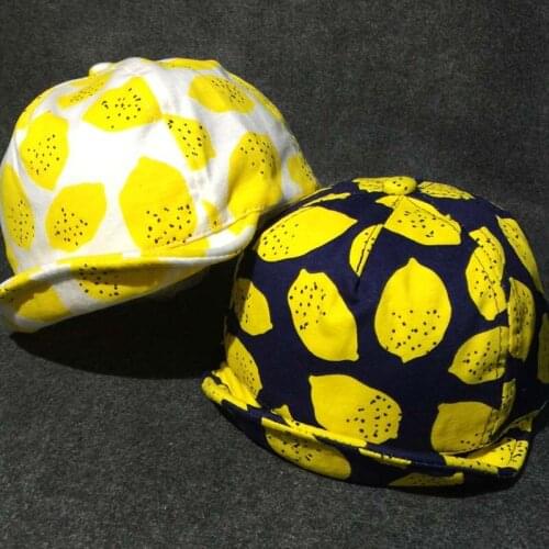 New fashion baby hat bright yellow childrens hat baby infant cap lemon style travel hat summer bebe beanie sun hat