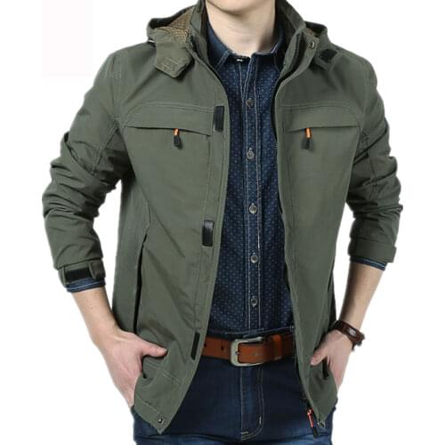 Winter Outdoor Hiking Jacket Men Waterproof Coats 2020 Windproof Hooded Windbreaker Mens Solid Color Zipper Army Bomber Jacket