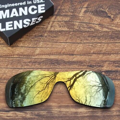 ToughAsNails Resist Seawater Corrosion Polarized Replacement Lenses for Oakley Antix Sunglasses Gold Mirrored (Lens Only)