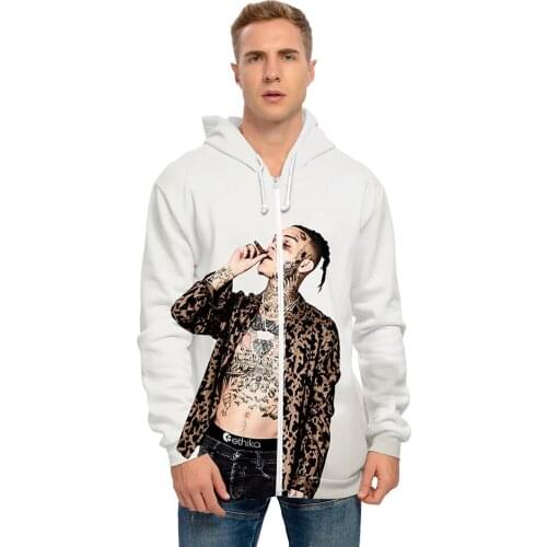 Lil Skies 3D print autumn and winter Holiday passionate style Men/Women casual Streetwear Style Zip hooded