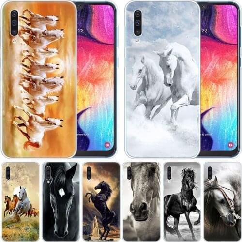 Silicone Case Great Beautiful Horses Running for Samsung Galaxy A50 A70 A80 A40 A30 A20 A10 A20E A2 CORE A9 A8 A7 A6 Plus 2018