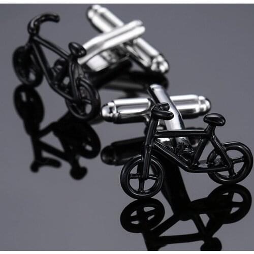 High quality black bicycle Cufflinks brand new fashion jewelry clothing gift Cufflinks mens Wedding Shirt Badge Pin