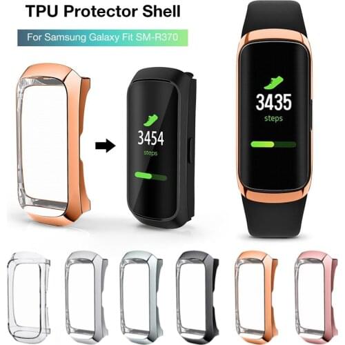 360 Degree TPU Protector Case Cover Shell For Samsung Galaxy Fit SM-R370 Smart Bracelet Protective Transparent Plating Shell