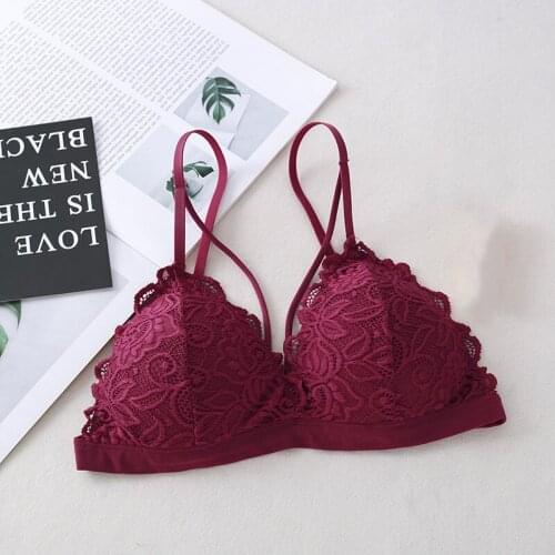 Women Bralette Underwear Lingerie Triangle Cup Autumn And Winter New Arrival 2019 Wireless Lace Women Bra Top