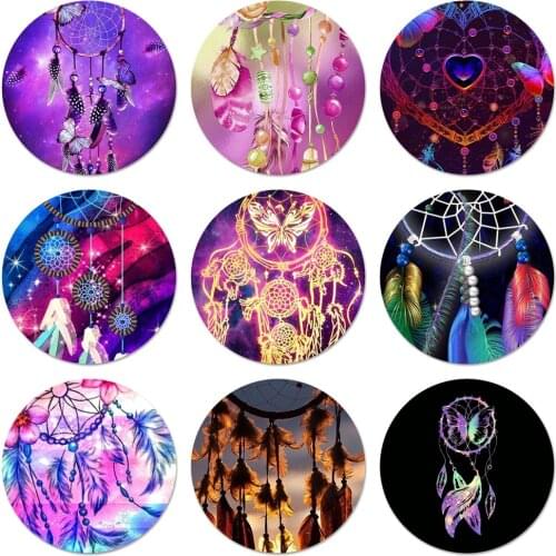 Dream Catcher Icons Pins Badge Decoration Brooches Metal Badges For Clothes Backpack Decoration 58mm