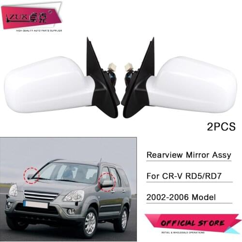 ZUK Pair Exterior Door Rearview Mirror Assy For HONDA CRV 2002 2003 2004 2005 2006 RD5 RD7 3-PINS / 5-PINS With Heated
