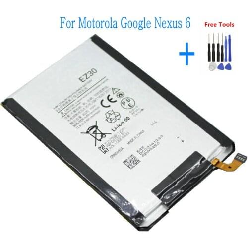1x EZ30 3220mAh /12.2Wh SNN5953A Replacement Battery For Motorola Nexus 6 Google XT1115 XT1110 xt1103 nexus6 + Repair Tools kit